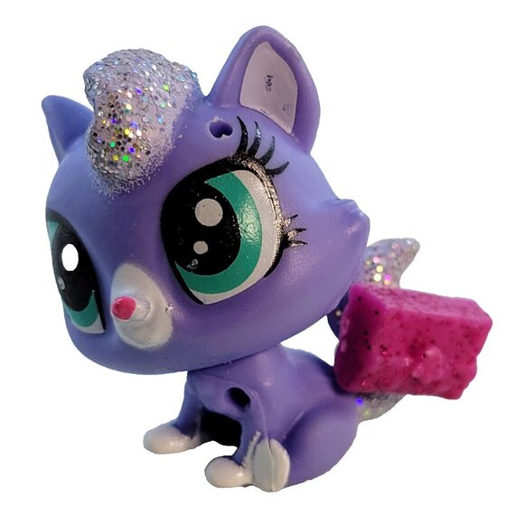 Littlest Pet Shop LPS #4149 Ziza Glitterton Cat Toy Hasbro Pet Party Spectacular - Picture 1 of 6